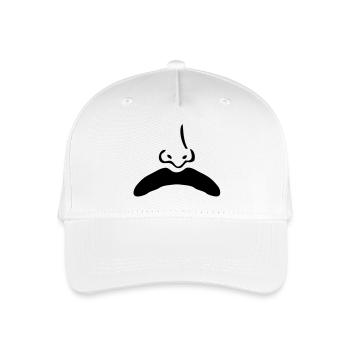 mustache mustache nose nose1 - Organic Kids’ Baseball Cap - white - Front