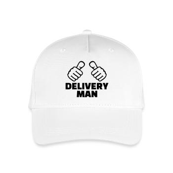 Delivery man - Organic Kids’ Baseball Cap - white - Front