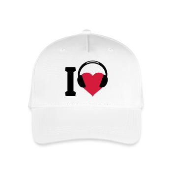I love Music - J'aime la musique - Casquette de baseball bio Enfant - blanc - Devant