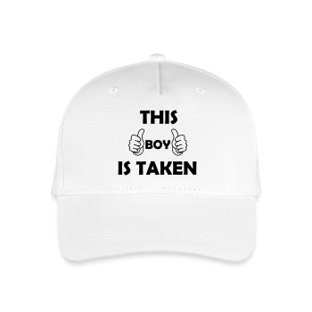 this boy is taken - Organic Kids’ Baseball Cap - white - Front