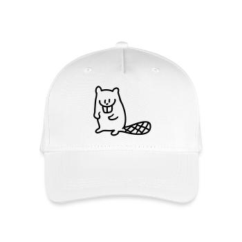 Biber - ligne - Casquette de baseball bio Enfant - blanc - Devant