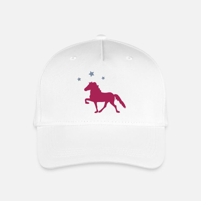 Horse with Stars - Kinder Bio Basecap - Weiß