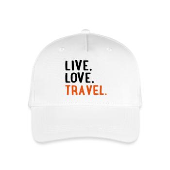 to travel - Organic Kids’ Baseball Cap - white - Front