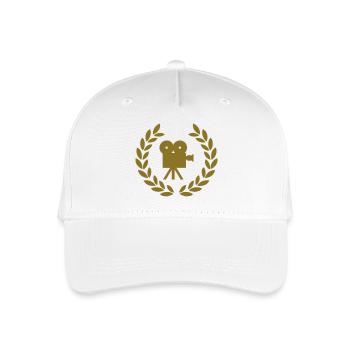 cine camera deluxe hollywood - Casquette de baseball bio Enfant - blanc - Devant