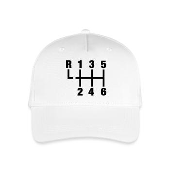 auto_gangschaltung__f1 - Kinder Bio Basecap - Weiß - Vorne