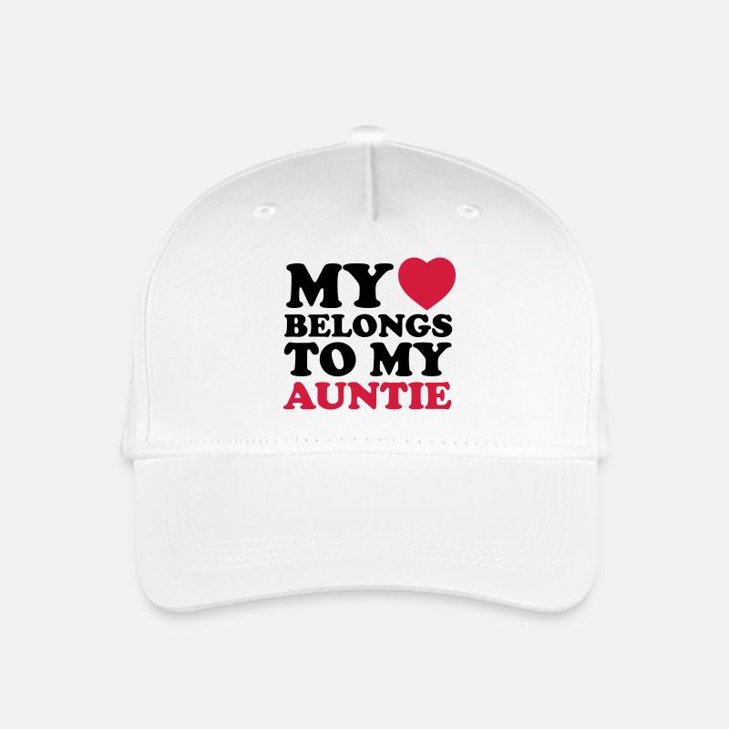 MHBTM auntie - Organic Kids’ Baseball Cap - white