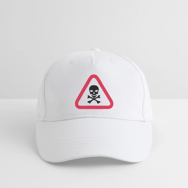 skull danger triangle panel 280) Organic Kids’ Baseball Cap