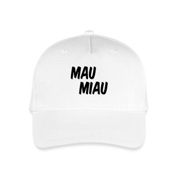 Cats Miezen Mau Meow - Organic Kids’ Baseball Cap - white - Front