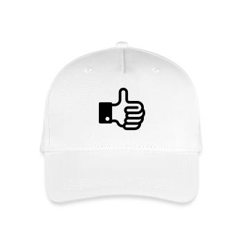 Pouces vers le haut / pouce vers le haut - Casquette de baseball bio Enfant - blanc - Devant