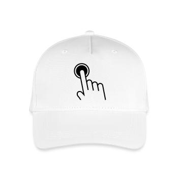 touch__f1 - Organic Kids’ Baseball Cap - white - Front