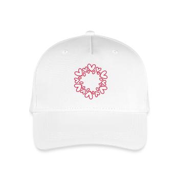 Herz Rahmen - Kinder Bio Basecap - Weiß - Vorne