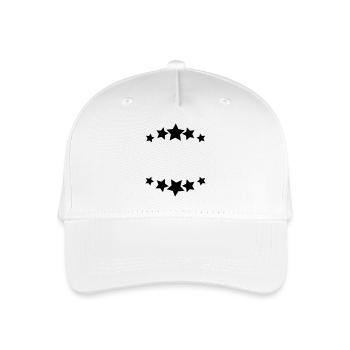 Stars / / badge / / text field / / Logo / / Icon / - Organic Kids’ Baseball Cap - white - Front