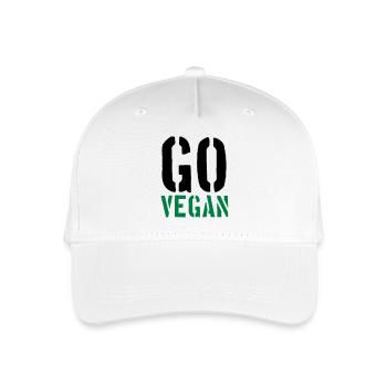 Go Vegan - Organic Kids’ Baseball Cap - white - Front