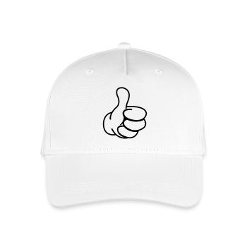 like_hand_01 - Kinder Bio Basecap - Weiß - Vorne