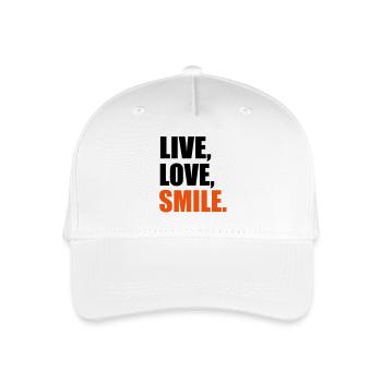 Smile - Organic Kids’ Baseball Cap - white - Front