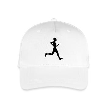 jogging running - Organic Kids’ Baseball Cap - white - Front