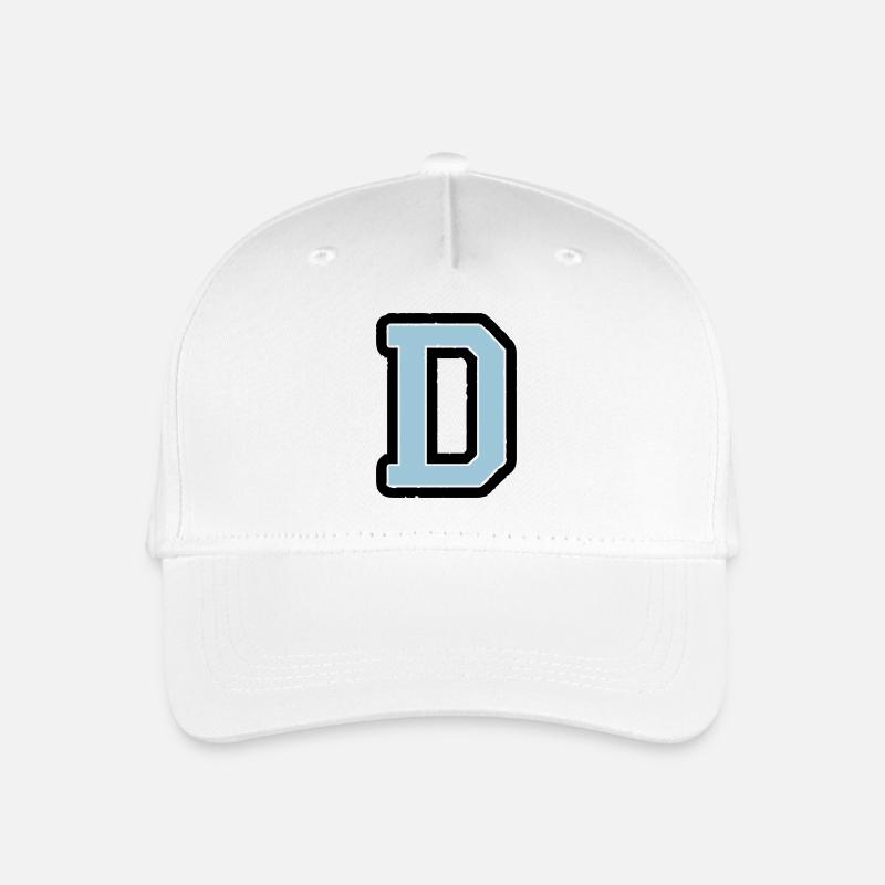 D Buchstabe - Kinder Bio Basecap - Weiß