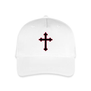 Kreuz Symbol Christentum - Kinder Bio Basecap - Weiß - Vorne