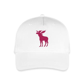 Moose - Organic Kids’ Baseball Cap - white - Front