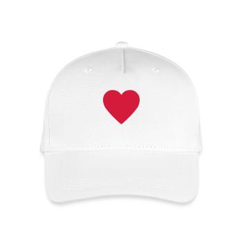 liebe - Kinder Bio Basecap - Weiß - Vorne