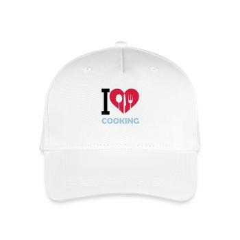i love cooking - Kinder Bio Basecap - Weiß - Vorne