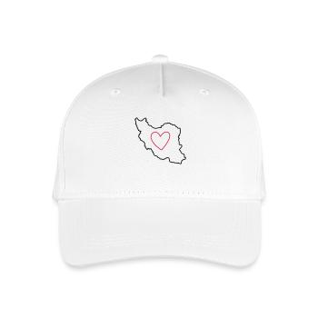 Iran Persia Love Heart - Organic Kids’ Baseball Cap - white - Front