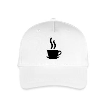 Kaffe oder Tee - Kinder Bio Basecap - Weiß - Vorne