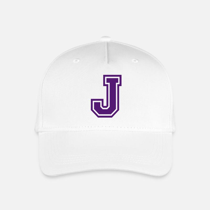 Buchstabe J - Kinder Bio Basecap - Weiß