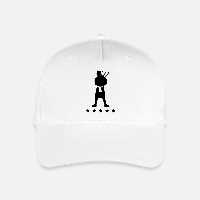 Bagpiper Star - Kinder Bio Basecap - Weiß