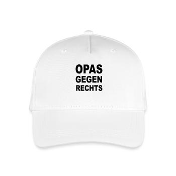 OPAS GEGEN RECHTS - Kinder Bio Basecap - Weiß - Vorne