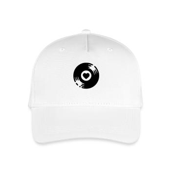 Vinyl Record - Organic Kids’ Baseball Cap - white - Front