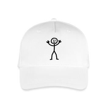 stick_figure - Kinder Bio Basecap - Weiß - Vorne