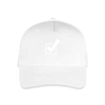 Tick Select Tick Symbol - Organic Kids’ Baseball Cap - white - Front