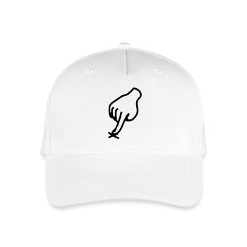 zeigen Kreuz - hier - line - Kinder Bio Basecap - Weiß - Vorne
