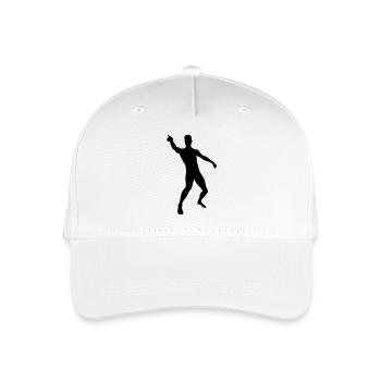 Mann Körper Silhouette Vektor-Design - Kinder Bio Basecap - Weiß - Vorne