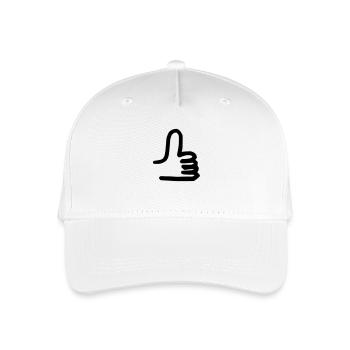 Daumen hoch - Kinder Bio Basecap - Weiß - Vorne