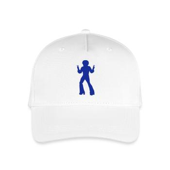 70 Jahre years10 siebziger Disco Frieden - Kinder Bio Basecap - Weiß - Vorne
