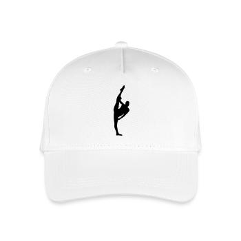 Vektor Balletttänzer Silhouette - Kinder Bio Basecap - Weiß - Vorne