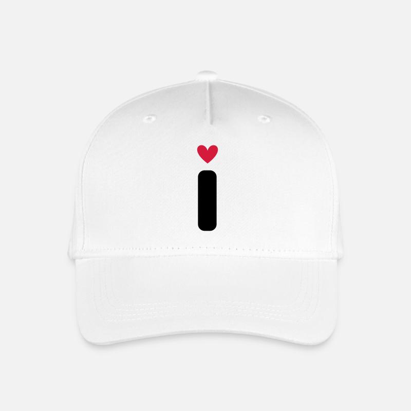 "I" mit Herzchen - Kinder Bio Basecap - Weiß