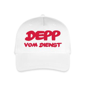 Depp vom Dienst - Kinder Bio Basecap - Weiß - Vorne