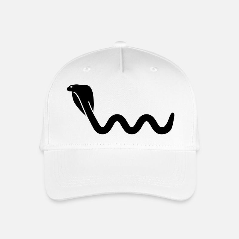 Schlange - Kinder Bio Basecap - Weiß