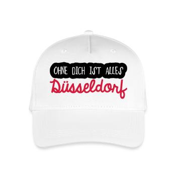 Ohne dich Düsseldorf - Kinder Bio Basecap - Weiß - Vorne