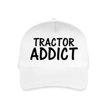 tractor addict - Organic Kids’ Baseball Cap - white - Front
