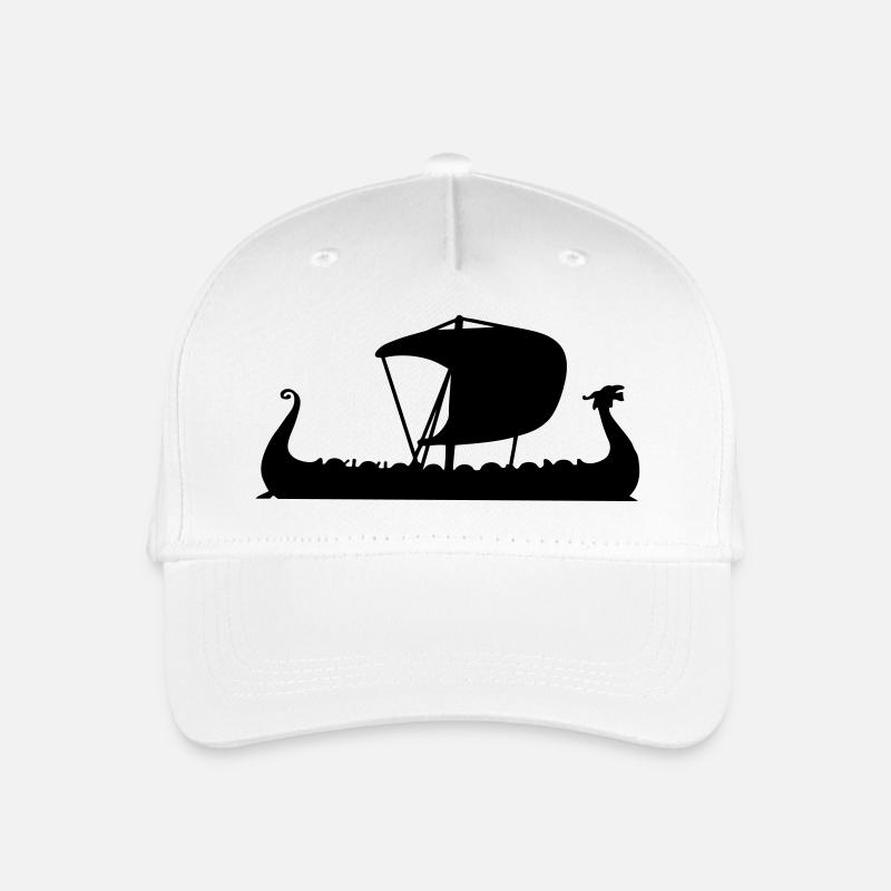 drakkar Wikingerschiff - Kinder Bio Basecap - Weiß