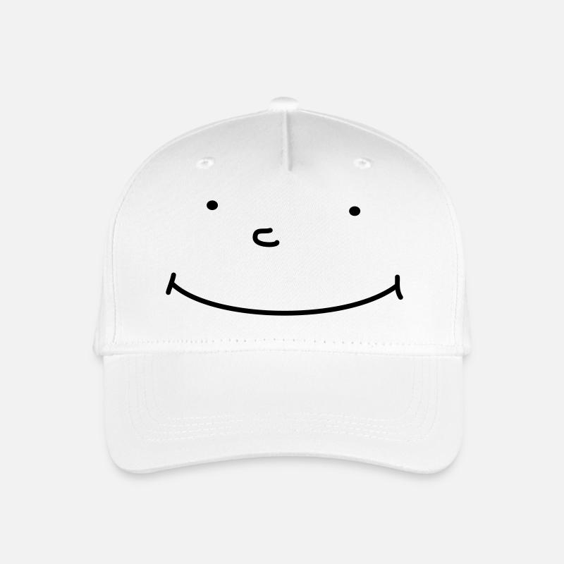 New Smiley - Kinder Bio Basecap - Weiß