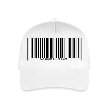 Code barre fabriqué en france - Casquette de baseball bio Enfant - blanc - Devant
