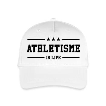Athletics is life - Organic Kids’ Baseball Cap - white - Front