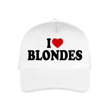 I love blondes - Casquette de baseball bio Enfant - blanc - Devant