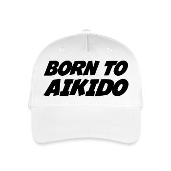 Born for Aikido - Organic Kids’ Baseball Cap - white - Front