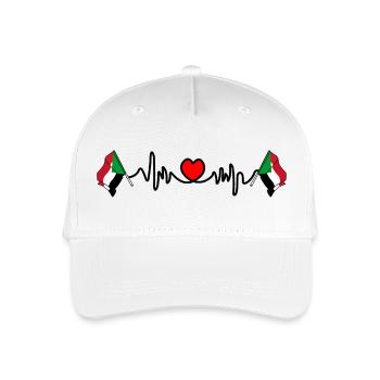 Drapeau cardio de fréquence cardiaque Soudan - Casquette de baseball bio Enfant - blanc - Devant